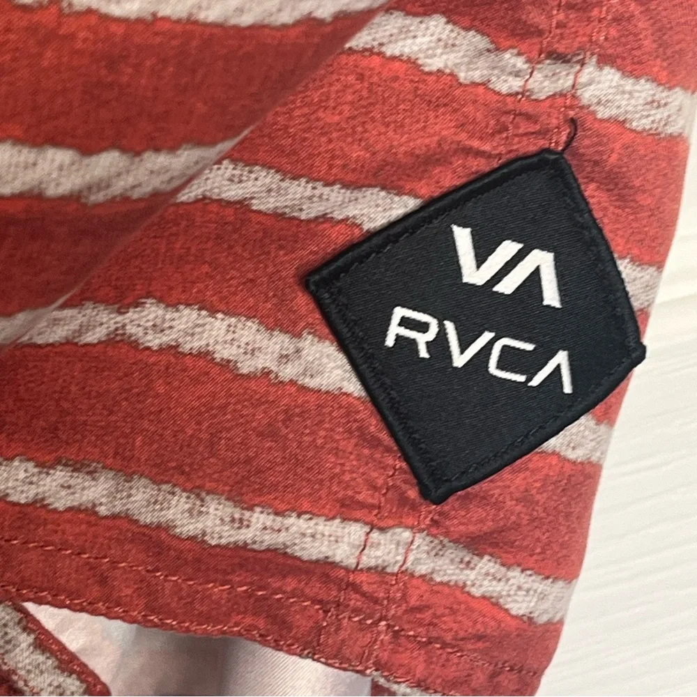 RVCA Classic Non-Stretch Men's Striped Swim Board Mens Sz 36
